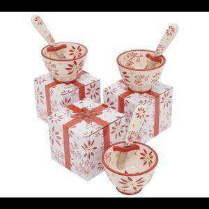 Temp-tations 3-Pack Ramekins & Dip Spreaders Classic Red